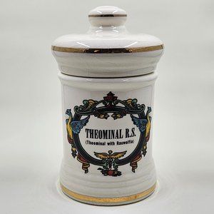 COPY - MCM Ceramic Lidded Apothecary Jar Theominal R.S. Jeanne Robinette of Cal…